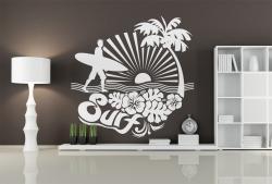 Surfer & Palm Tree