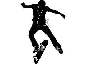 Stickers Muraux - Skateboarder