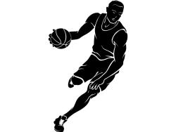 Vægklistermærker - Basketballspiller