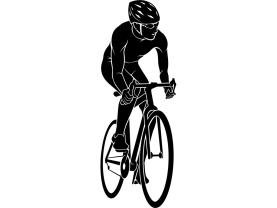 Väggdekor - Cyklist Silhouette