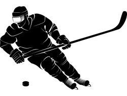 Stickers Muraux - Joueur Hockey