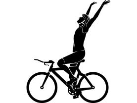 Stickers Muraux - Silhouette Cyclist