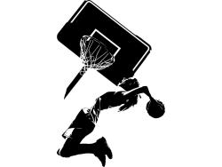 Vægklistermærker - Basketballspiller