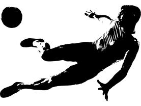 Väggdekor - Fotbollsspelare