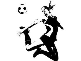 Väggdekor - Fotbollsspelare