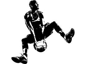Muurstickers - Basketbalspeler