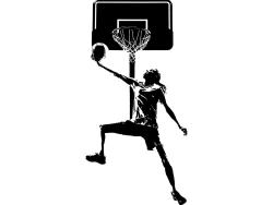 Adesivi Murali - Giocatrice di Basket Femminile