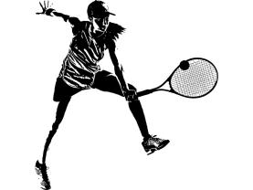 Wandtattoos - Tennisspieler
