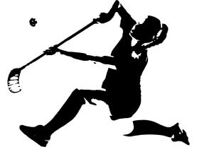 Vægklistermærker - Kvindelig Floorballspiller