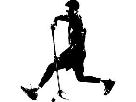 Vægklistermærker - Floorballspiller