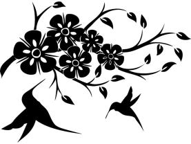 Wall Stickers - Birds & Flowers