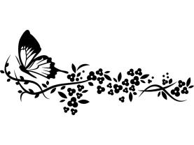 Wandtattoos - Blumen & Schmetterlinge