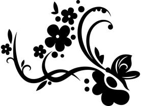 Wall Stickers - Flower & Butterfly
