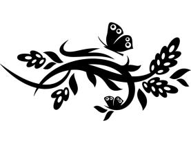 Stickers Muraux - Fleurs & Papillons