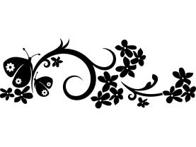 Vinilos Decorativos - Floral Mariposas