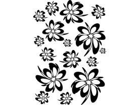 Veggklistremerker - Blomst