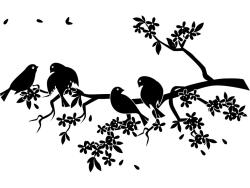 Wandtattoos - Zweige & Vögel