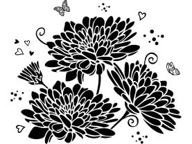 Wandtattoos - Blumen Dahlie