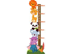 Vinilos Decorativos Infantiles - Medidor de Altura Infantil Decorativo Tema Selva
