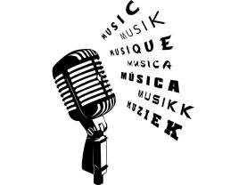 Stickers Muraux - Microphone