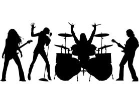 Muurstickers - Rock Band