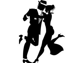 Stickers Muraux - Couple Danseurs Tango