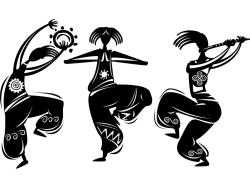 Veggklistremerker - Tribal Danse