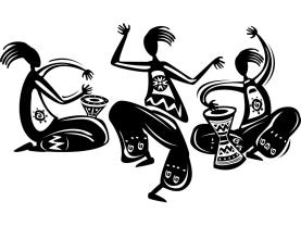 Muurstickers - Tribal Dans