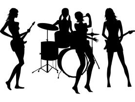 Muurstickers - Rock Band