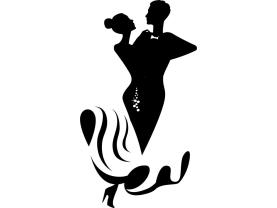 Stickers Muraux - Danseurs Valse