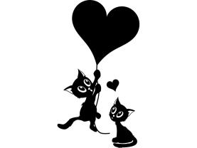 Wall Stickers - Love Cute Cats