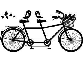 Adesivi Murali - Bicicletta & Fiore