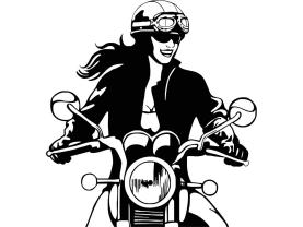 Wall Stickers - Scooter Girl