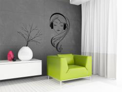 Vinilos Decorativos - Audífonos Chica