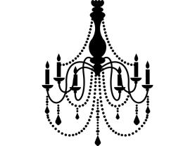 Veggklistremerker - Lysekrone