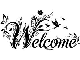Wall Stickers - Welcome – Typographic Wall Art
