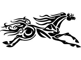Vinil Decorativo - Cavalo Tribal