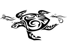 Wandtattoos - Tribal Schildkröte