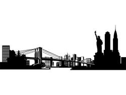 Veggklistremerker - New York