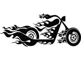 Vægklistermærker - Motorcykel