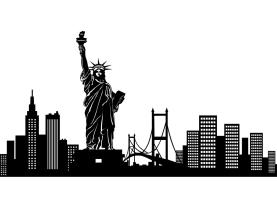 Wandtattoos - New York Silhouette