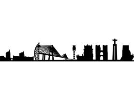 Adesivi Murali - Lisbona Skyline